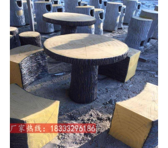 定做各种仿木桌凳 仿木长椅景观椅 水泥仿真木户外休闲长椅